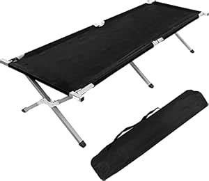 Nikrim Folding Outdoor Camping Cot Camping cots, Oversized Portable ...