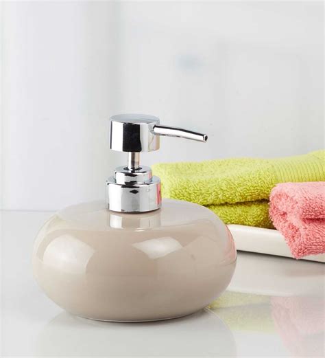 Buy Modern Beige Ceramic Soap Dispenser at 100% OFF by Kookee | Pepperfry