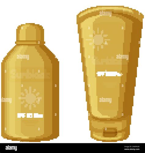Isolated suntan lotions in bottle and tube illustration Stock Vector Image & Art - Alamy