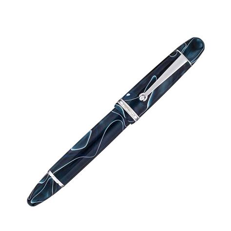 Penlux Masterpiece Grande Fountain Pen – Blue Swirl | Piston Fill ...