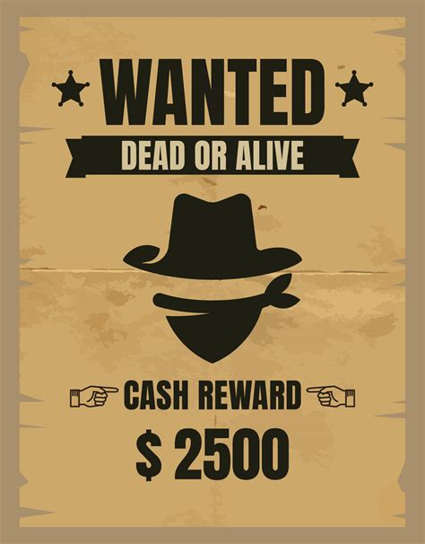 Western Wanted Poster Template