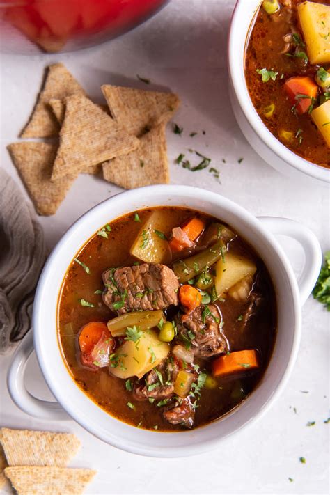 Vegetable Beef Soup Recipe - Kristine's Kitchen