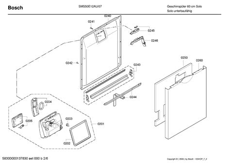 Image result for Bosch Dishwasher Exploded-View