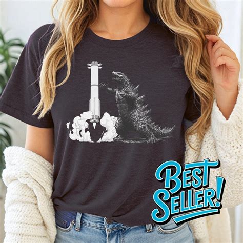 Godzilla Spacex Starship T-shirt: Mechazilla Chopsticks, Space Rocket ...