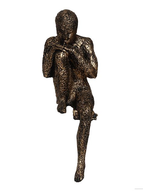 Man Sitting in Thinking Position Handcrafted Decorative Showpiece ...