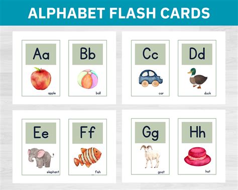 Alphabet Flashcards Alphabet Flashcards Printable Alphabet - Etsy Canada