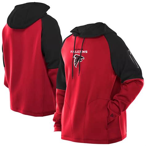 Men's New Era Red Atlanta Falcons Combine Authentic Color Block Raglan ...
