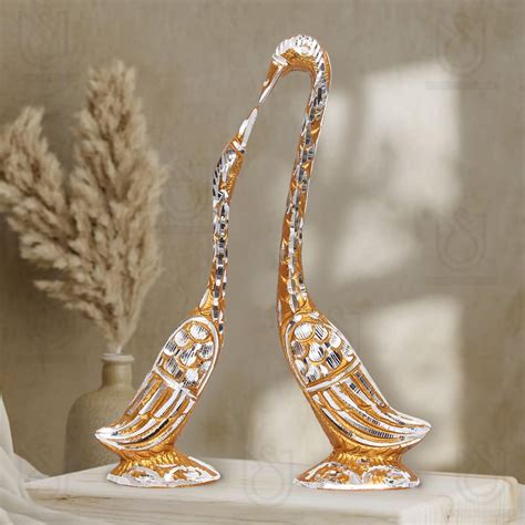 Buy UrbanShilp Pair of Kissing Duck, Swan Showpiece Love Couple Bird ...