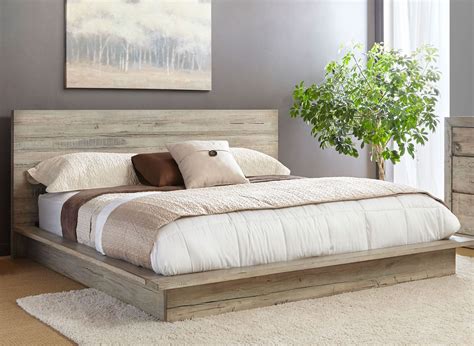 This is a BEAUTIFUL bedroom. White-Washed Modern Rustic King Platform ...