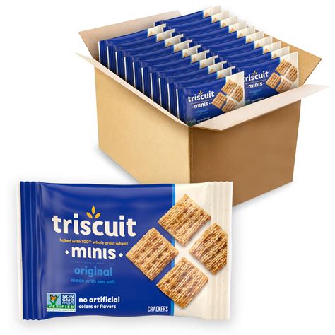 Triscuit Minis Original SCH4 Whole Grain Wheat Crackers, Vegan Crackers ...