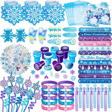 126 Pcs Frozen Party Favors Birthday Supplies for Girls Kids, Gift Bags ...