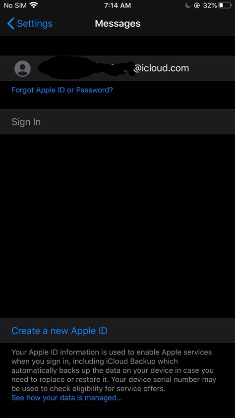 My iMessage is signed out and it won’t le… - Apple Community