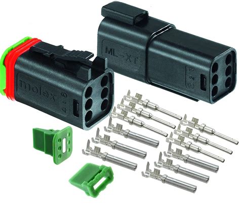 Buy Molex Waterproof - 6 Pin Connector w14-18 AWG - Black Sealed ...