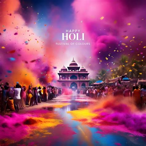Happy holi indian celebration of colours | Premium AI-generated image