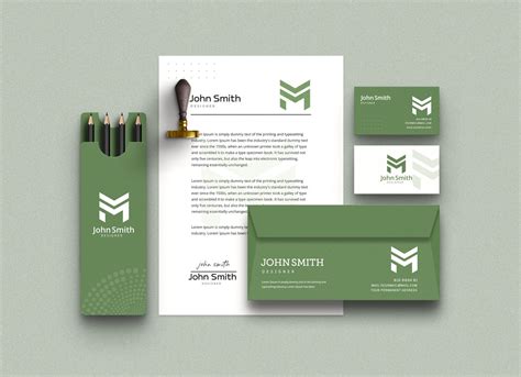 Free Minimal Stationery Set Mockup PSD - Good Mockups | Business card ...