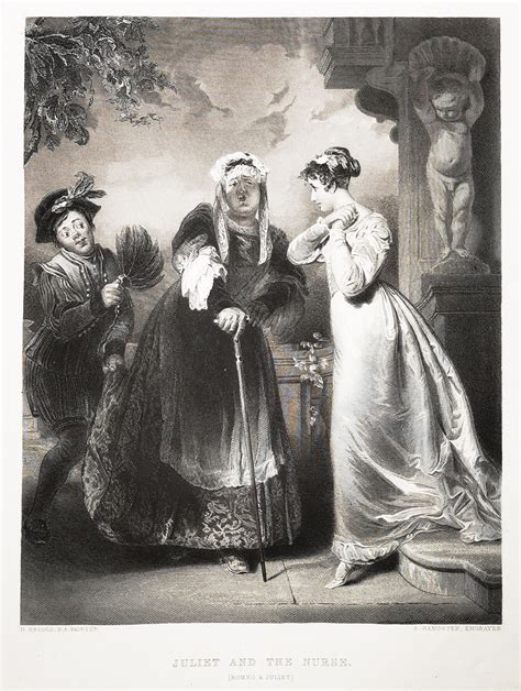 Juliet and the nurse. (Romeo and Juliet.) - Antique Print Map Room