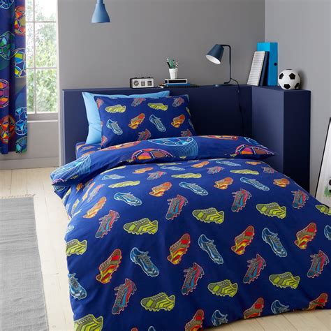 Catherine Lansfield Bright Football Reversible Duvet Cover Set | Sports ...