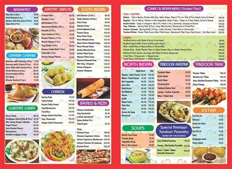Menu at Bhimsains Bengali Sweet House, New Delhi, 27-29
