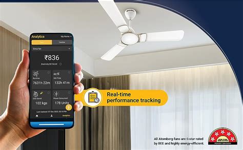 Buy atomberg Erica Smart 1200mm BLDC Motor 5 Star Rated Ceiling Fan ...
