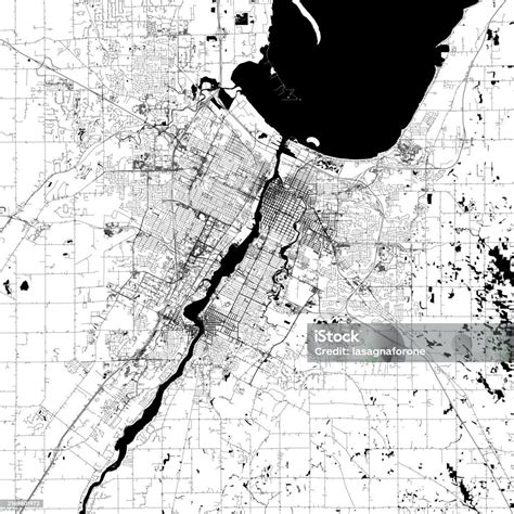 Green Bay Wisconsin Usa Vector Map Stock Illustration - Download Image ...