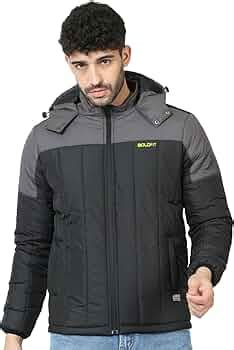 Boldfit Winter Jacket for Men Quilted Hooded Winter Jackets for Men ...