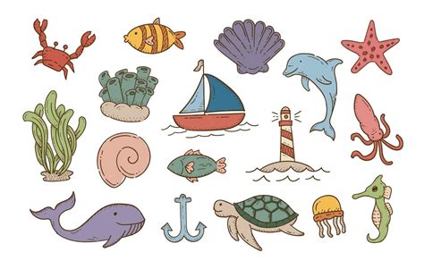 Cute Ocean Animals Drawings at Krystal Russell blog