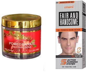 PINKROOT Pomegranate Butter Cream 100gm, Emami Fair & Handsome 30g ...
