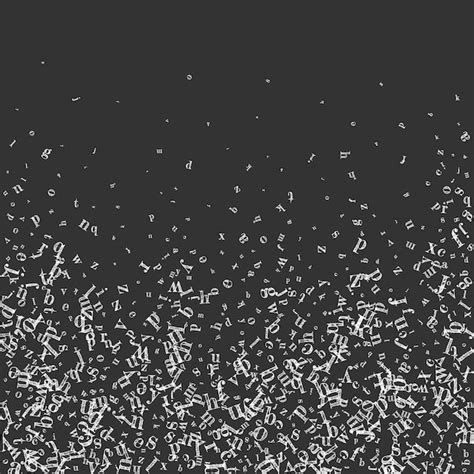 Premium Vector | Flying latin letters white chalk scattered