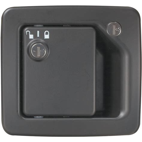 RV Designer T507 Black Motorhome Entry Door Handle with Deadbolt and ...