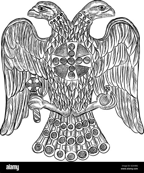 Byzantine double headed eagle. Vector illustration Eps 10 Stock Vector ...