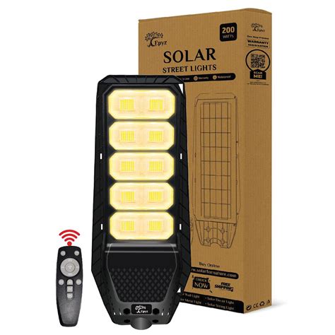 200 Watt Solar Hexagon Street Light (Warm Light)