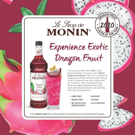 Monin - Dragon Fruit Syrup | Tropical Delight