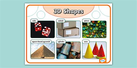 3D Shapes Photo Display Poster