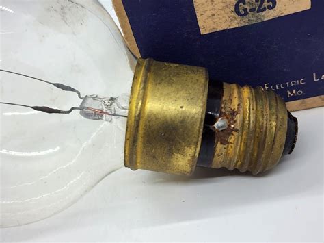 Antique NOS Nalco Carbon Lamp Watt G-25 Original Box Lite-O-Nite light ...