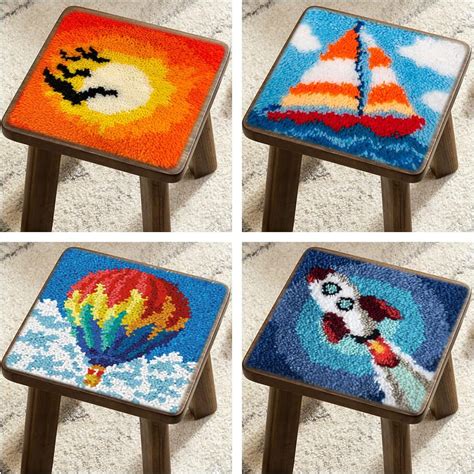 Buy Dairy Cow Skin Latch Hook Rug Kits for Beginner Kids Easy Crochet ...