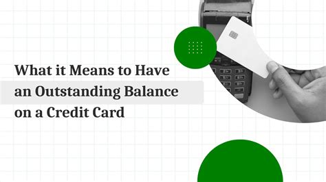 What it Means to Have an Outstanding Balance on a Credit Card