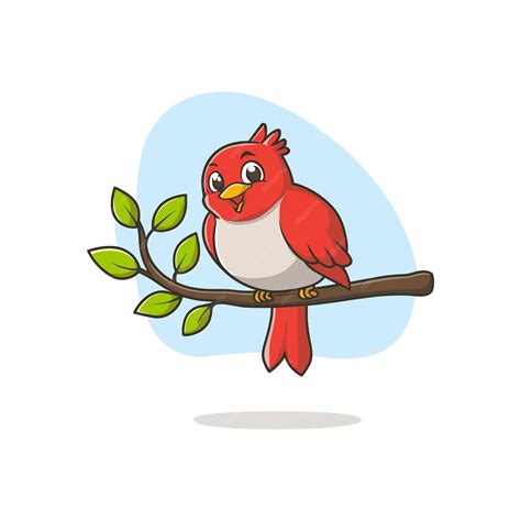 Premium Vector | A beautiful bird sitting on tree branch