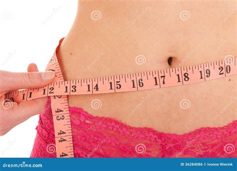 Healthy Waist with Measuring Tape Stock Photo - Image of pink, figure ...