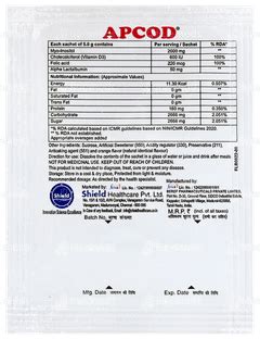 Apcod 20001 Mg Sachet 5 Gm - Uses, Side Effects, Dosage, Price | Truemeds