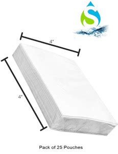 SmartSolve Water Soluble Heat Seal Pouches ( 4"x4", 88GSM ) pack of 25 ...