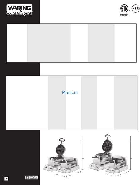 Waring WWD200 [4/4] Single and double belgian waffle waffle cone and ...