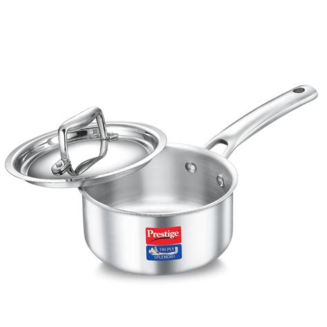 Buy Prestige 16cm/1.5L Tri-Ply Stainless Steel Splendid Sauce Pan with ...