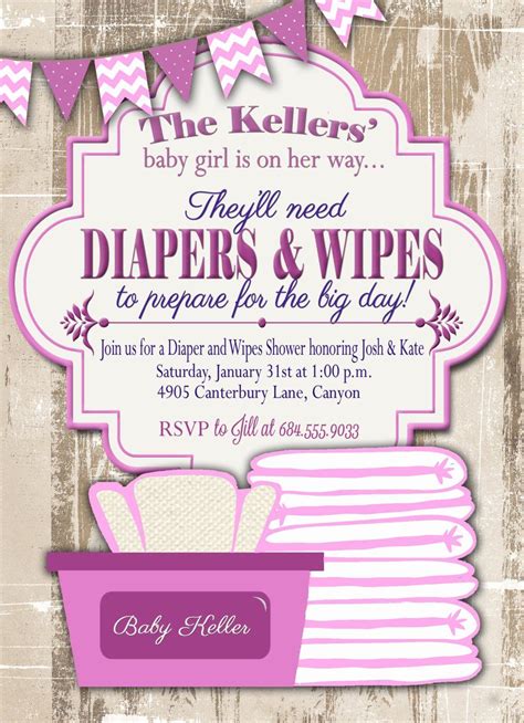 Diaper Baby Shower Invitations at Samantha Zoe blog