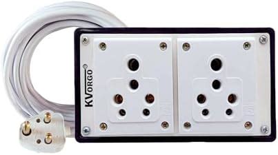 Kvorgo™ Electrical Switch Board 2-16A Sockets,Copper 3 Core Wire 1MM ...