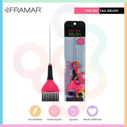 Pin Tail Hair Coloring Brush, Framar Pin Tail Brush for Hair Color ...