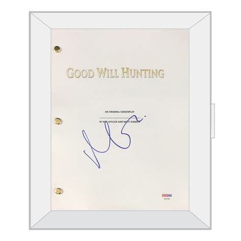 Signed + Framed Script // Good Will Hunting - Autographed TV+ Movie ...