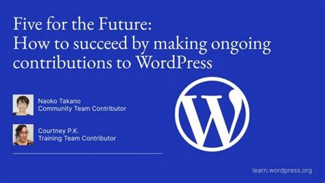 Contribute as an Individual | Five for the Future | WordPress.org
