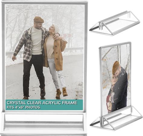 Amazon.com - pbf 4x6 Acrylic Picture Frame Display Stand | 4 x 6 ...