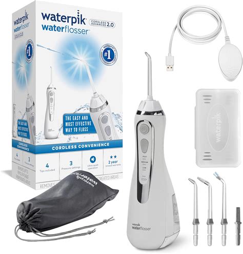 Waterpik Cordless Advanced Water Flosser, 3 Pressure Settings, Dental ...