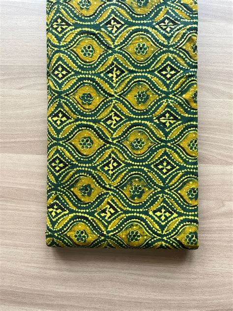 Natural Dyed Ajrakh Handblock Printed Cotton Fabric -19888 – FABK